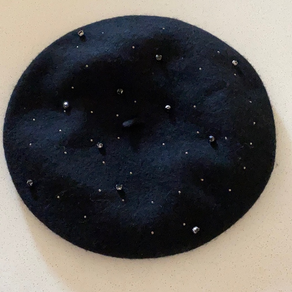 Stone Studded Wool Tam